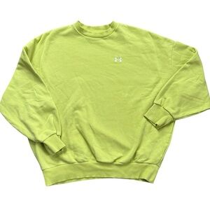 Under Armour Women's Oversized Fleece Crewneck - Lime Green - Size Small